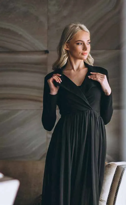 Ash blonde, long and sleek