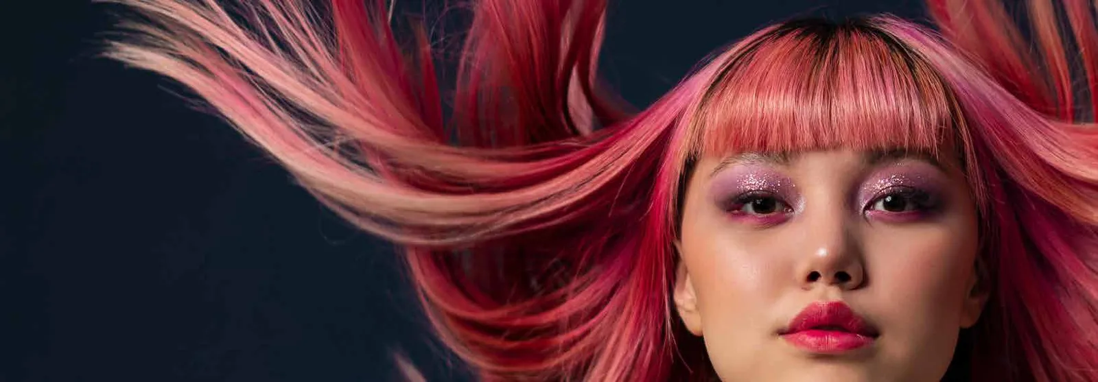 Vivid pink-red hair